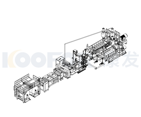 PP/PS multilayer co-extruded sheet production line